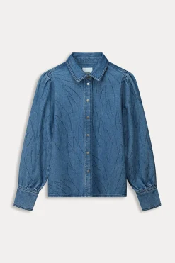 BLOUSE Denim Rhinestones