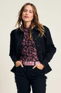 BLOUSE Denim Washed Black