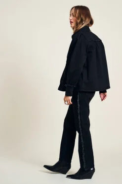 BLOUSE Denim Washed Black