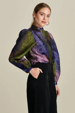 BLOUSE Festive Feathers