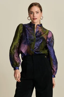 BLOUSE Festive Feathers