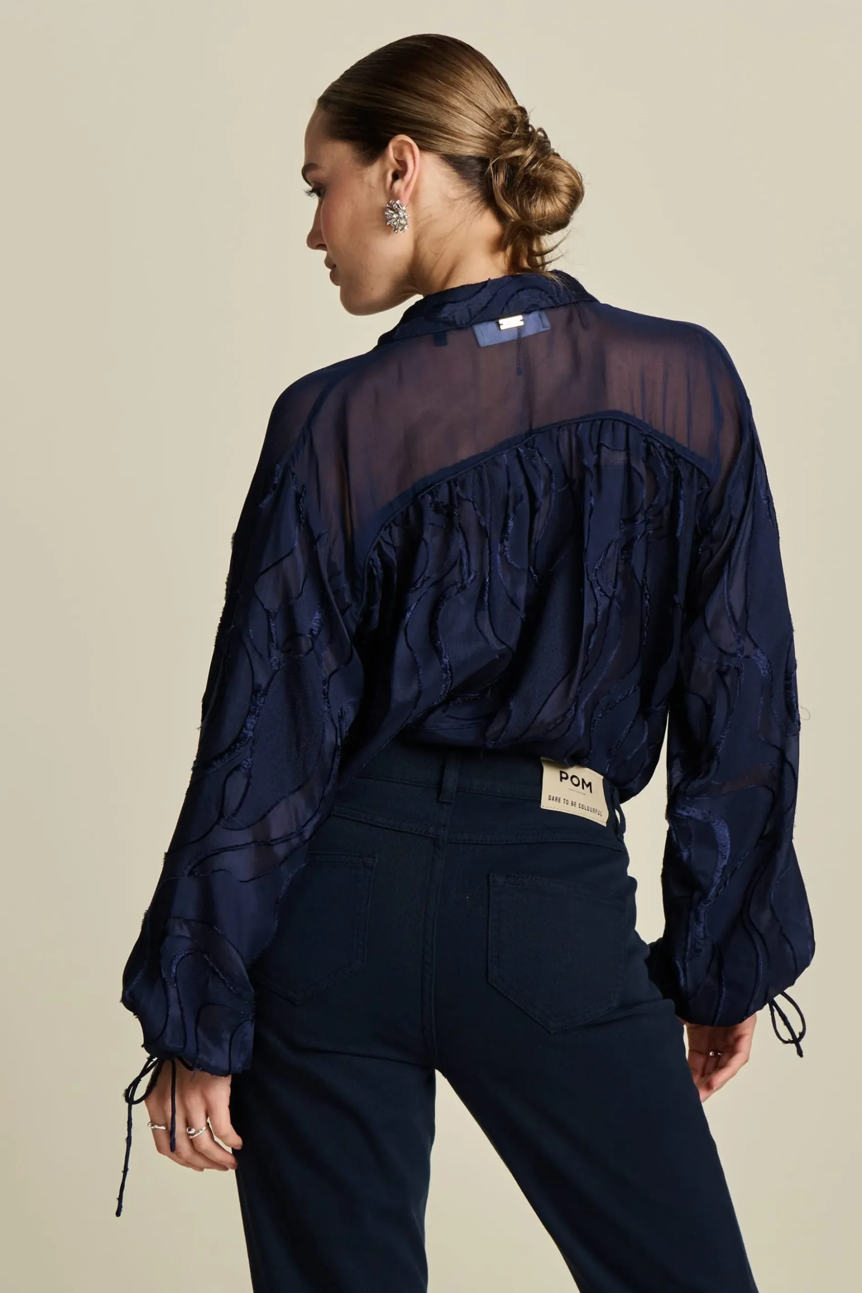 BLOUSE Jacquard Midnight Blue