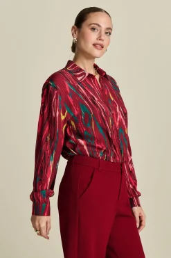 BLOUSE Milly Woody Burgundy Red