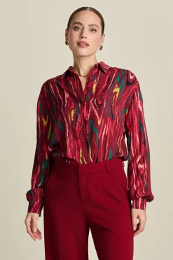 BLOUSE Milly Woody Burgundy Red