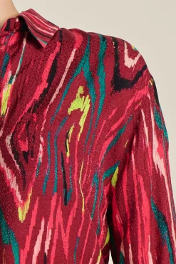 BLOUSE Milly Woody Burgundy Red