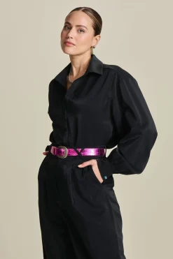 BLOUSE Violet Shimmer Black