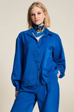 BLOUSE Violet Shimmer Blue