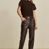 BROEK Faux Leather Brown