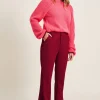 BROEK Flare Burgundy Red