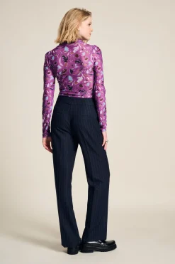 BROEK Striped Midnight Blue