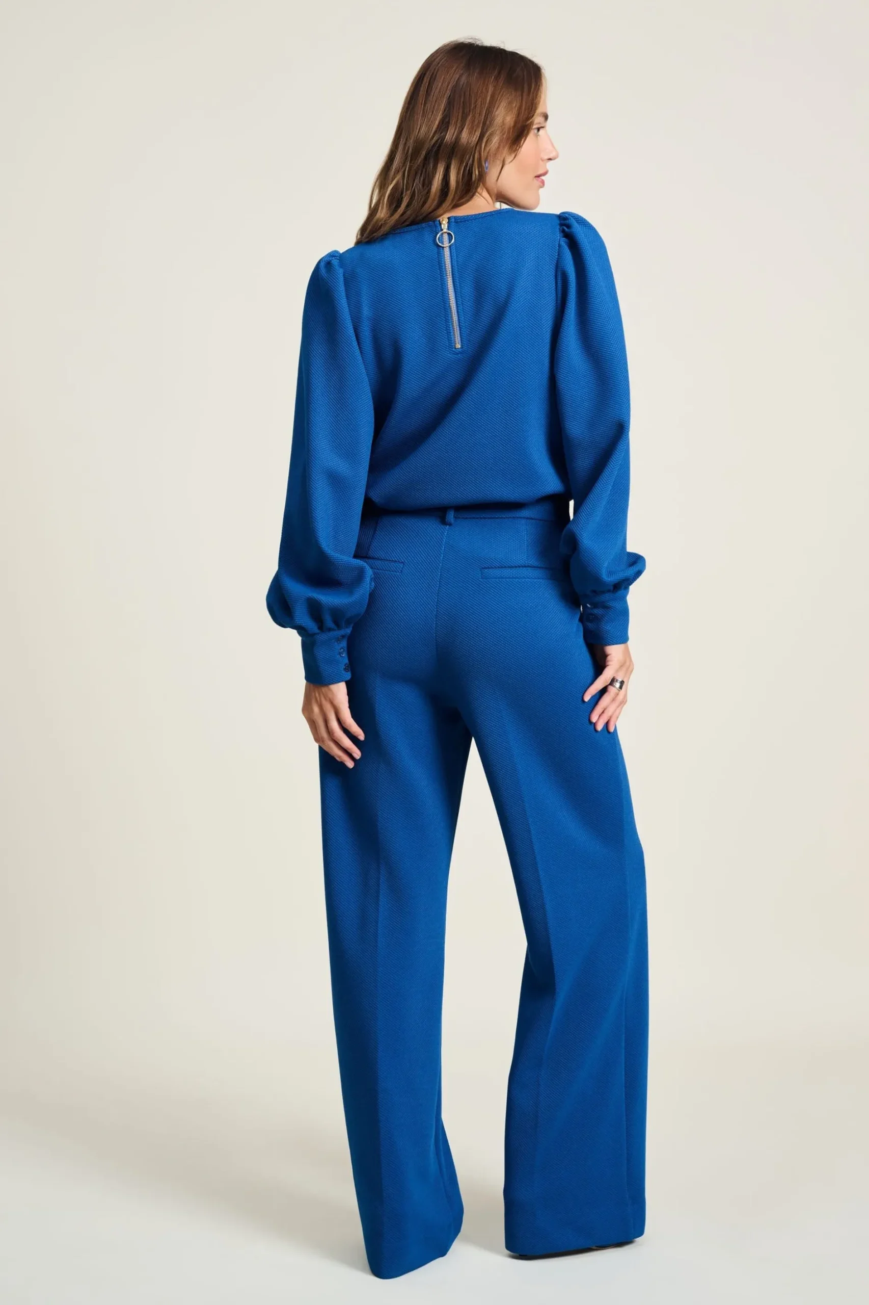 BROEK Wide Leg Mid Blue