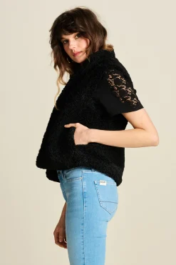 GILET Teddy Love Black