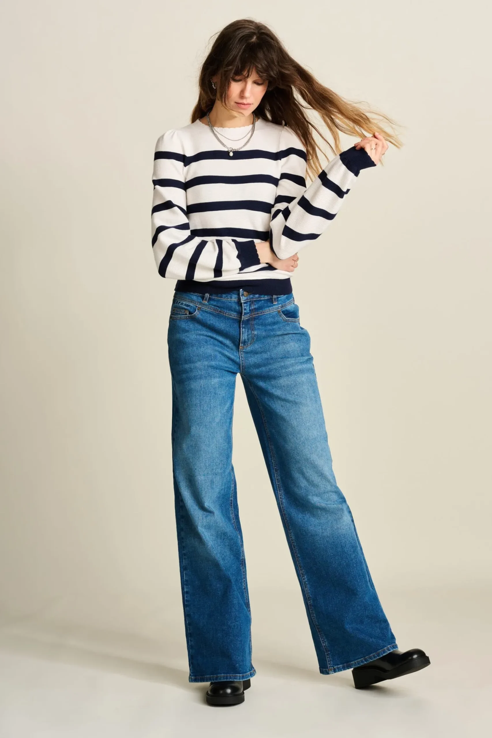 JEANS Wide Leg Vintage Blue