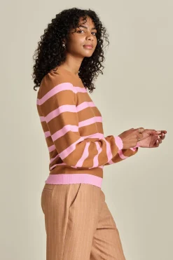 TRUI Striped Sugar Brown