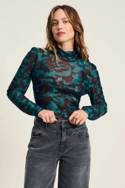 TURTLENECK Camo Teal Green